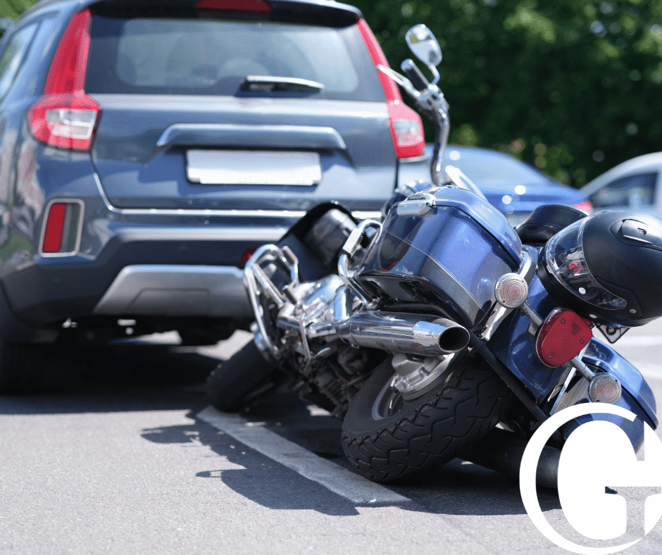 Motorcycle accident with a car