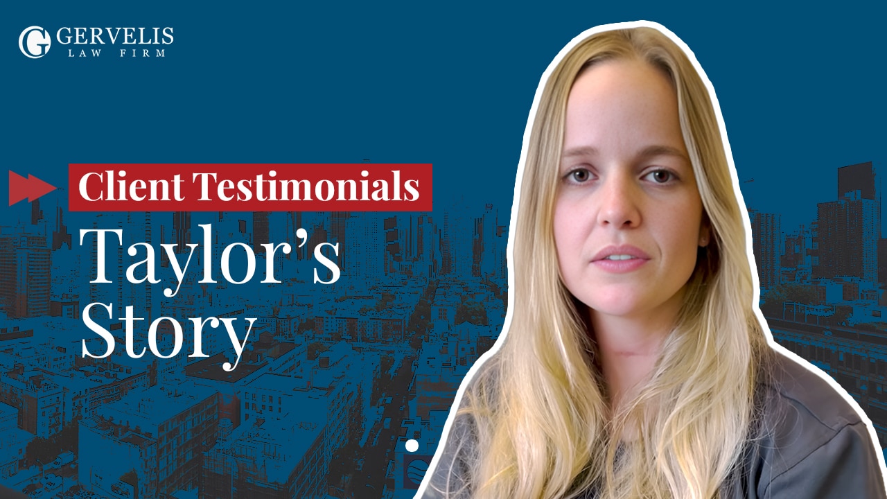 Thumbnail of Taylor Kastenhuber, a client giving her testimonial about Gervelis Law Firm