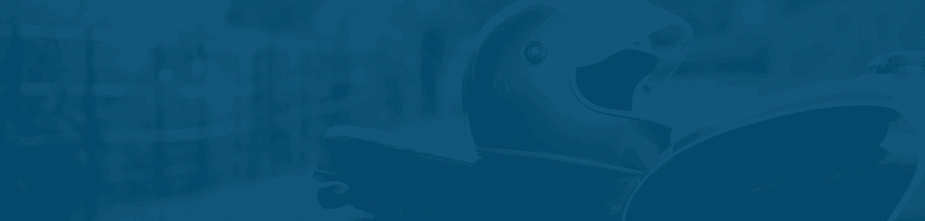Motorcycle with a blue overlay