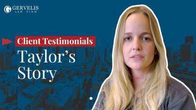Thumbnail of Taylor Kastenhuber, a client giving her testimonial about Gervelis Law Firm