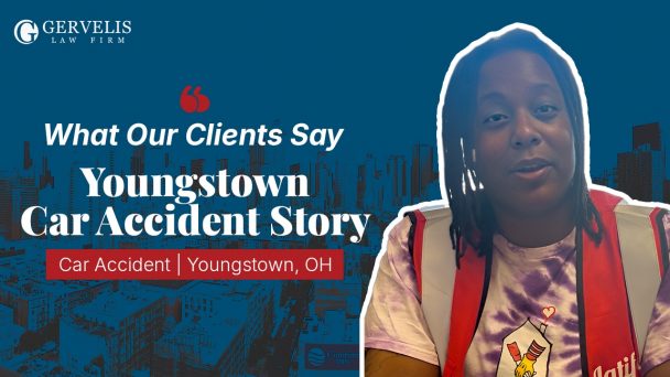 Client testimonial thumbnail for a youngstown car accident