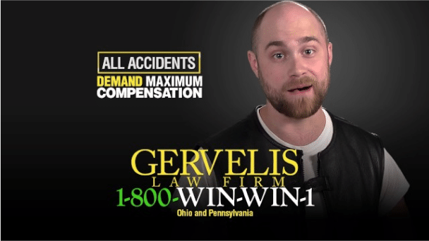 Gervelis Law Firm ad demanding maximum compensation